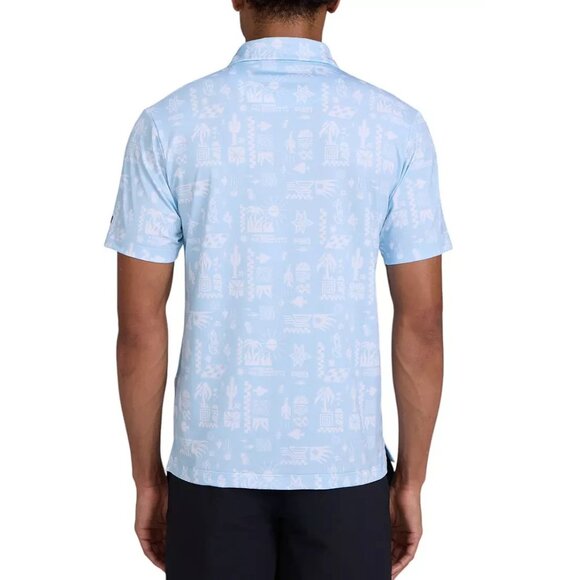 Bad Birdie Men's Core Golf Polo Dry Heat Cool Blue Short Sleeve Size Small - Picture 2 of 4